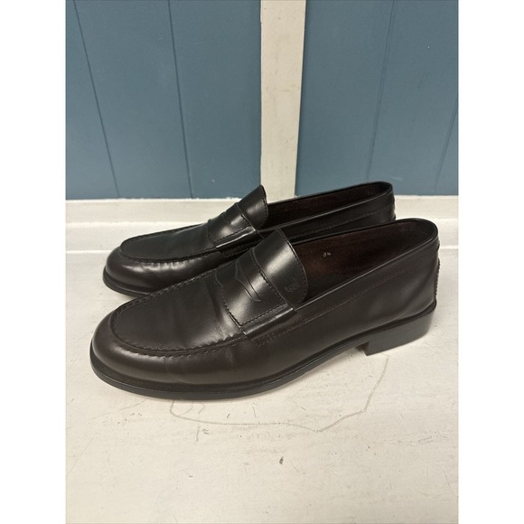 TODS Italy Men\'s Penny Loafer Size 8.5‎ Black Leather Driving Dress Shoe main image 8